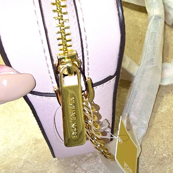 Michael Michael Kors Powder Blush Leather Crossbody Jet Set Bag Lg, NWT - Picture 7 of 11